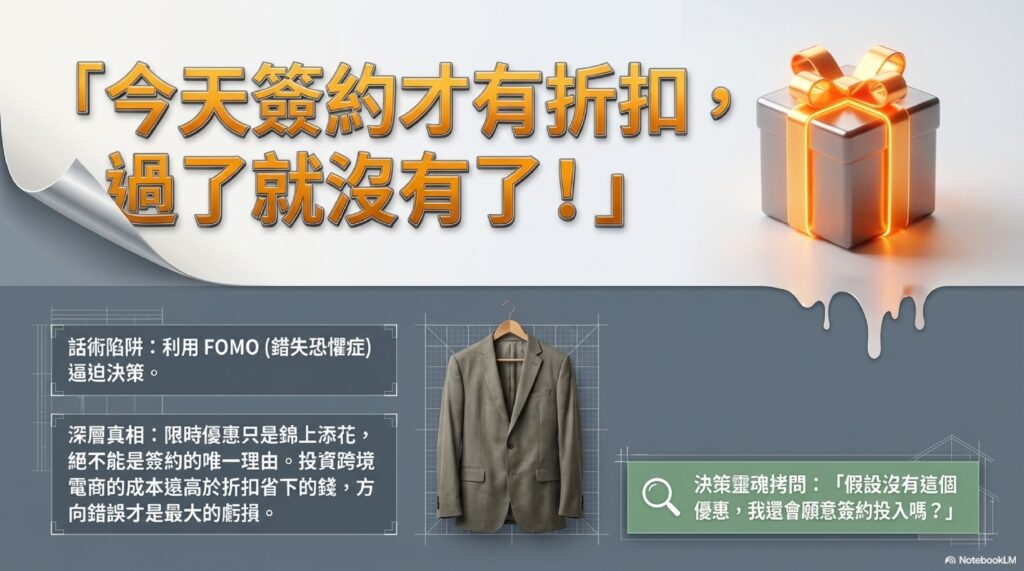 想做跨境電商?10 個避免被業務話術影響的技巧 4 外銷實驗室_限時優惠話術